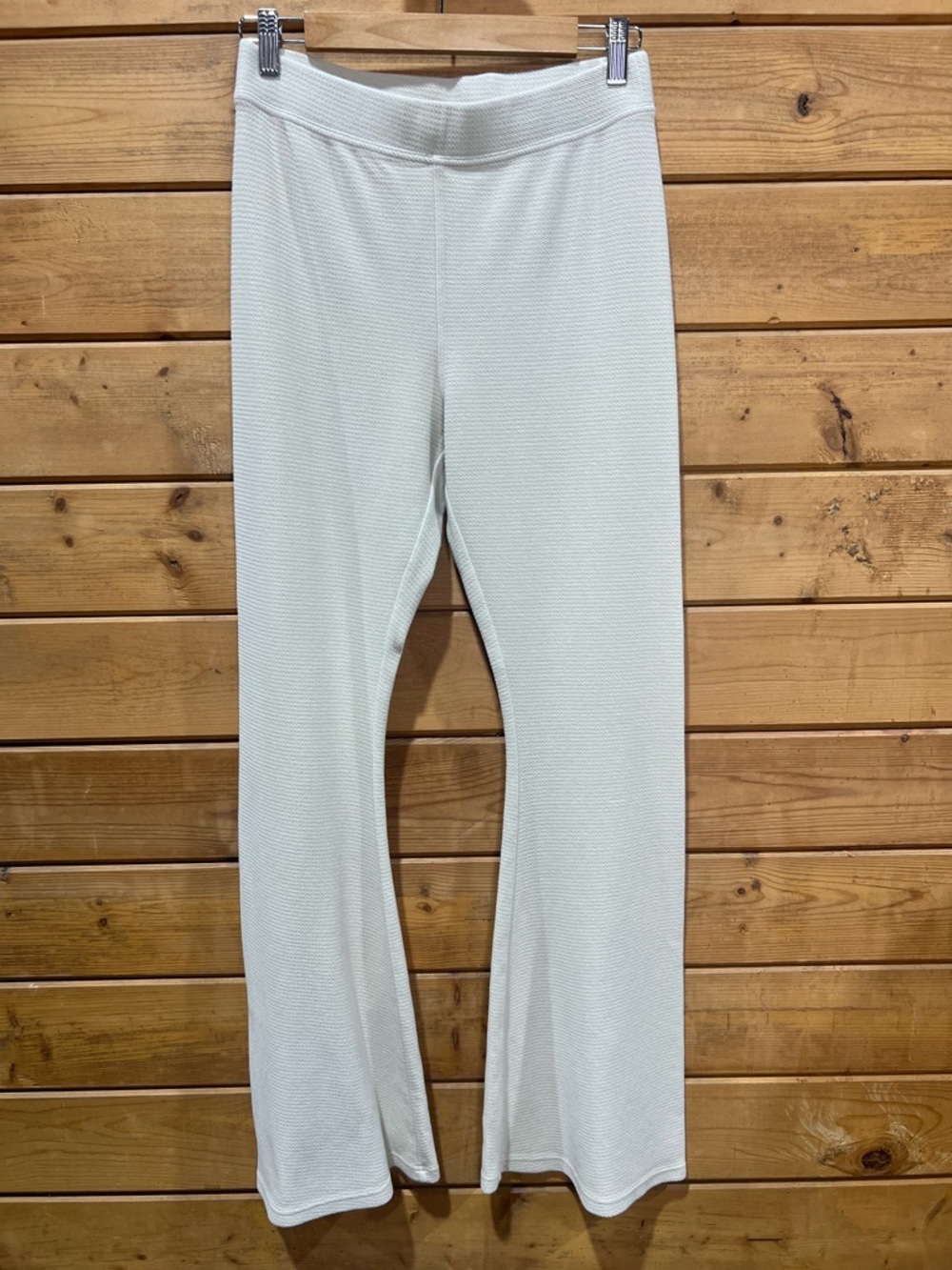 Aerie OFFLINE Wide Leg High Rise Pull On Lounge Pants Cream Size Large